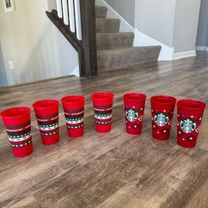 Starbucks Holiday 16 oz Cup Set - Set of 7